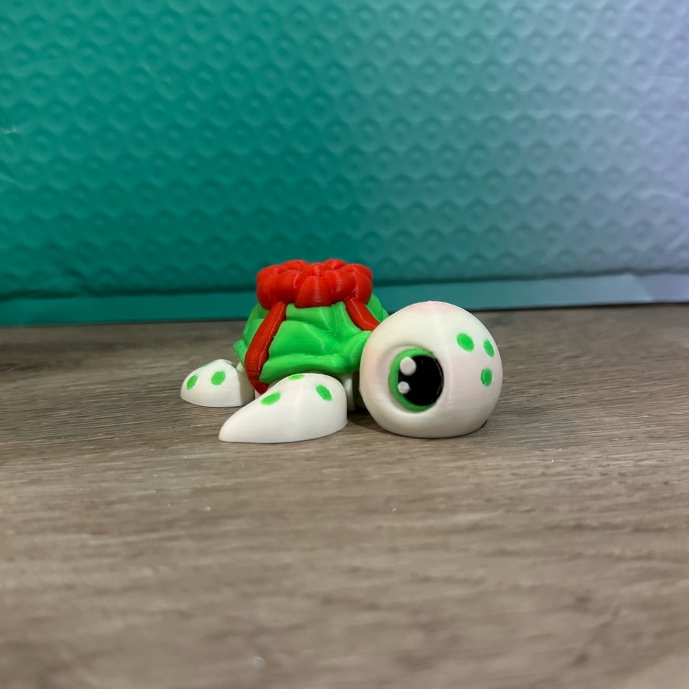 Cute 3D Printed Turtle Figurine | Desk Decor | Small Gift